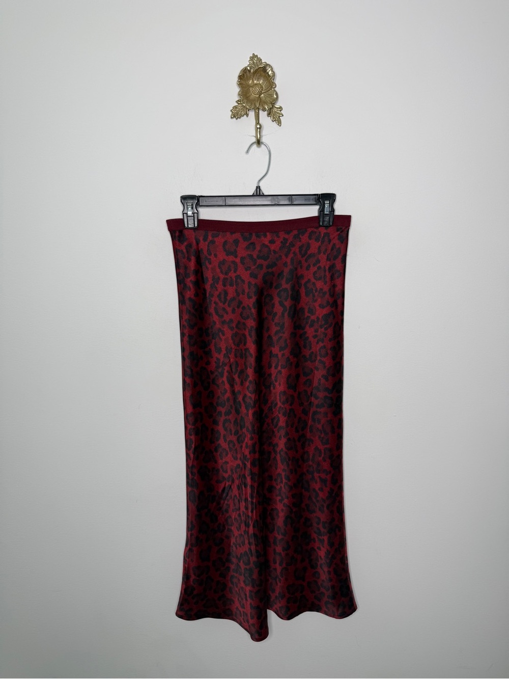 Anine Bing Bar Silk Midi Skirt S